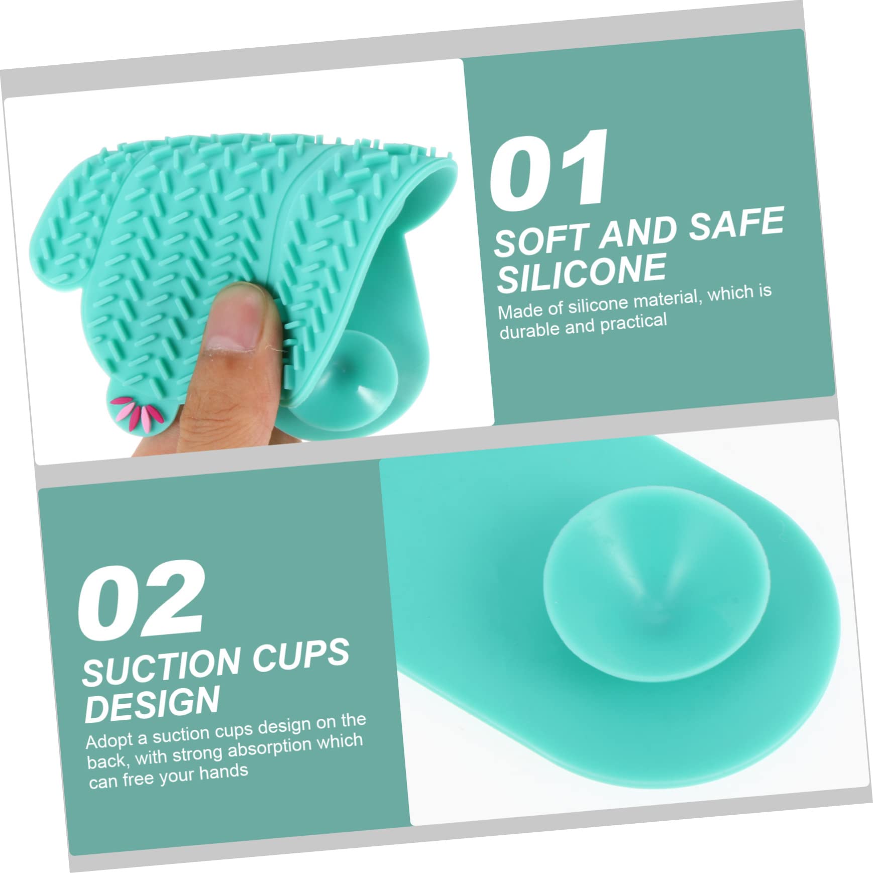 Healeved 3 Set Di Tamponi Per La Pulizia Dei Pennelli Da Trucco in Silicone Compatti E Facili Da Trasportare 2 Pezzi * 3