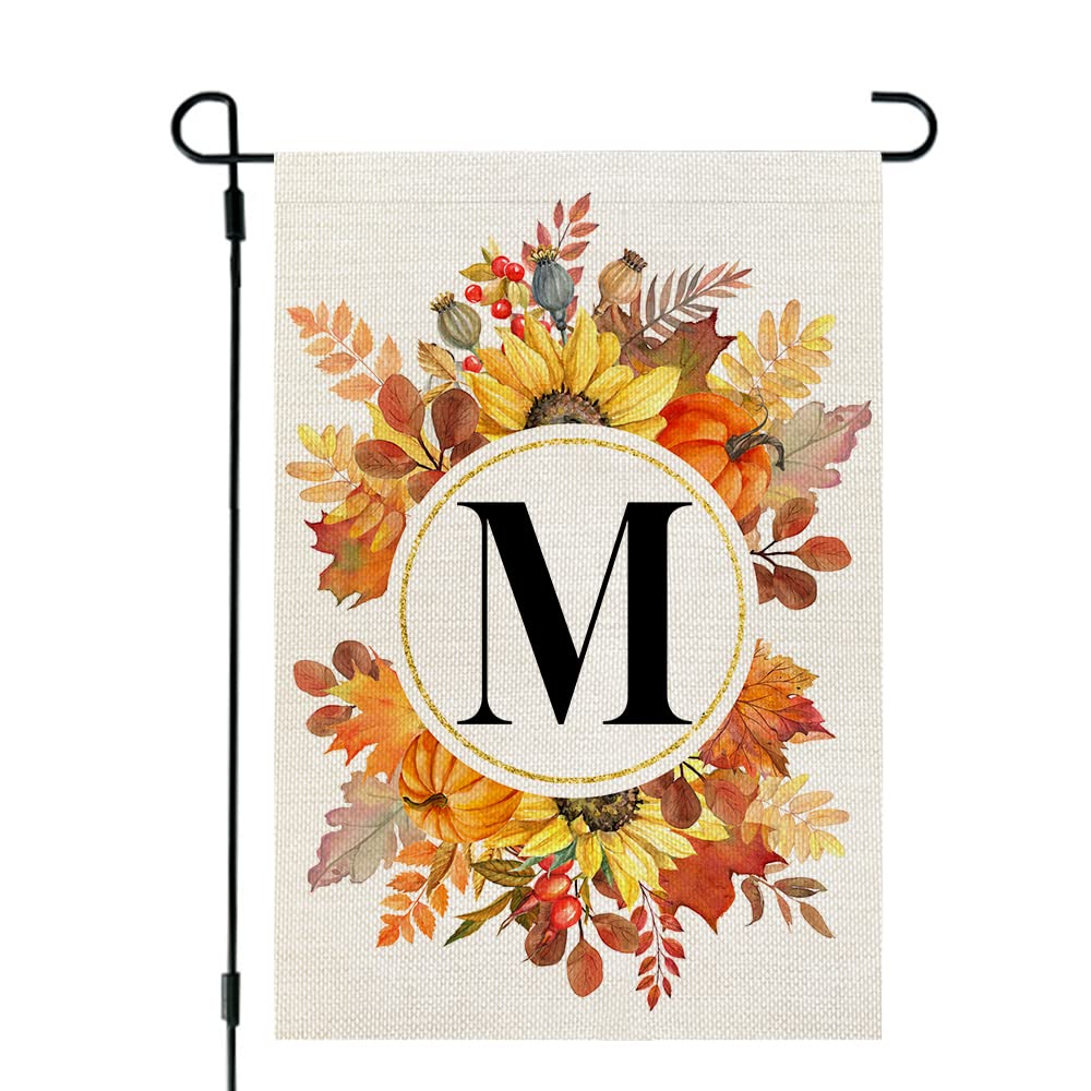 CROWNED BEAUTY Herbst-Gartenflagge, Kürbis-LKW, 30,5x45,7 Cm, Doppelseitig, Wetterfest