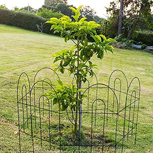 Miniatura 4 de Valla plegable verde para jardín, valla de césped de 24 pulgadas x 10 pies, paquete de 1 juego, longitud total de 10 pies, panel de paisaje, vallas