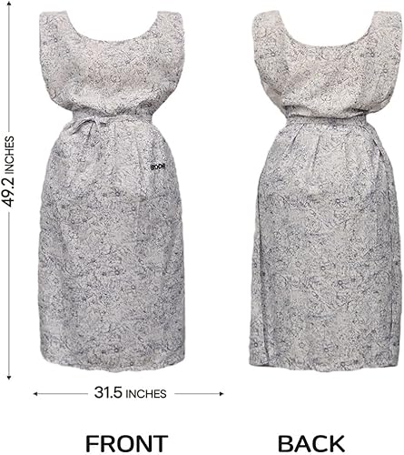 Miniatura 5 de IRODA Delantal impermeable para mujer, diseño floral elegante, tela 100% impermeable, ajuste ajustable, suave y ligero