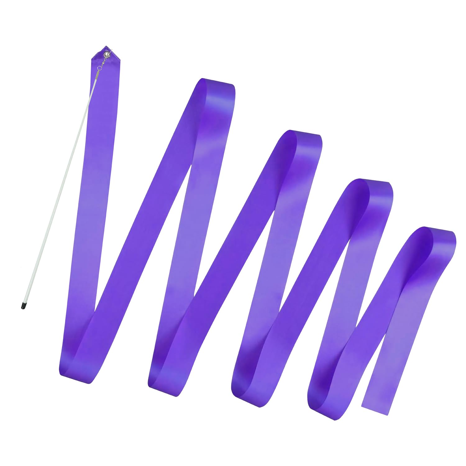 GISCO Rhythmic Gymnastic Ribbon with Stick (Pack of 1) | 5 Meter Rhythmic Gymnastics Dance Ribbon Wand | Twirling Streamer Ribbon Stick for Ballet, Cheerleading & Performances (Purple)-image-36