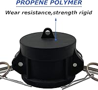 Vista 2 de 2 piezas de accesorios Camlock Poly DC-75 3/4 pulgadas Tipo CC Acoplamientos estándar Accesorios de bloqueo de leva de polipropileno para ranura