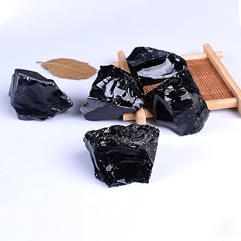 Amazon.co.jp: (イスイ)YISHUI 1pcナチュラル 生黒 黒曜石 石
