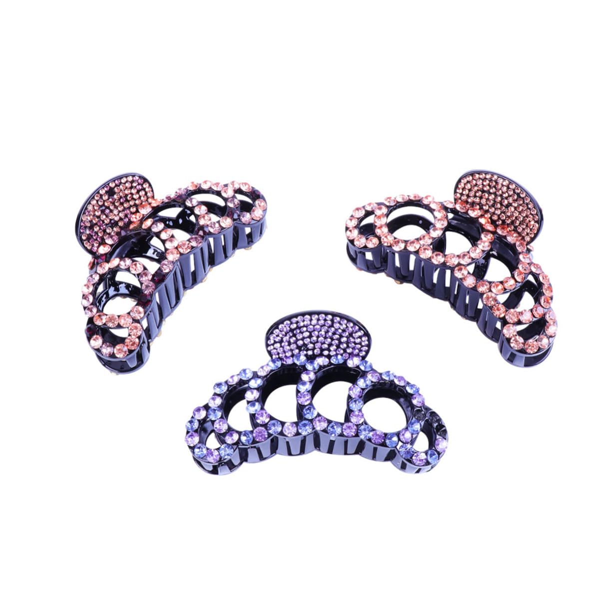 FRCOLOR 9 piezas Pinza de pelo para niñas Horquillas de pelo de diamantes de imitación para mujer Clip Chispeante Garra para el cabello Pinzas para el cabello para mujeres Pinzas para el cabello