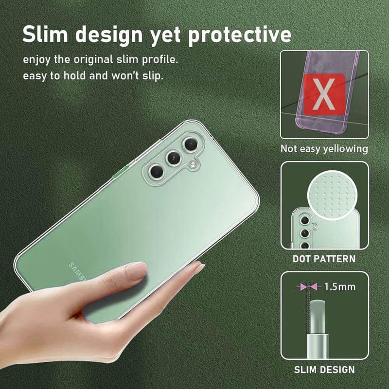 Image of Case Creation New Samsung F15 5G Premium Imported 0.3mm Crystal Clear Totu Silicone Transparent Flexible Soft Corner Protection with TPU Slim Back Case Color Cover for F15 5G