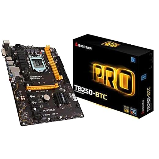 Biostar Motherboard TB250-BTC PRO Core i7/i5/i3 LGA1151 Intel B250 DDR4 Supports 6 AMD and 6 NVIDIA Graphics Cards