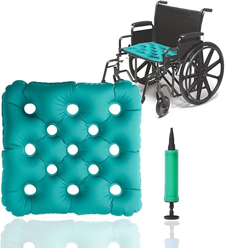 Cojín inflable de asiento para silla de ruedas, almohadilla de asiento de gofre de TPU antiescaras para ancianos discapacitados prolongados para