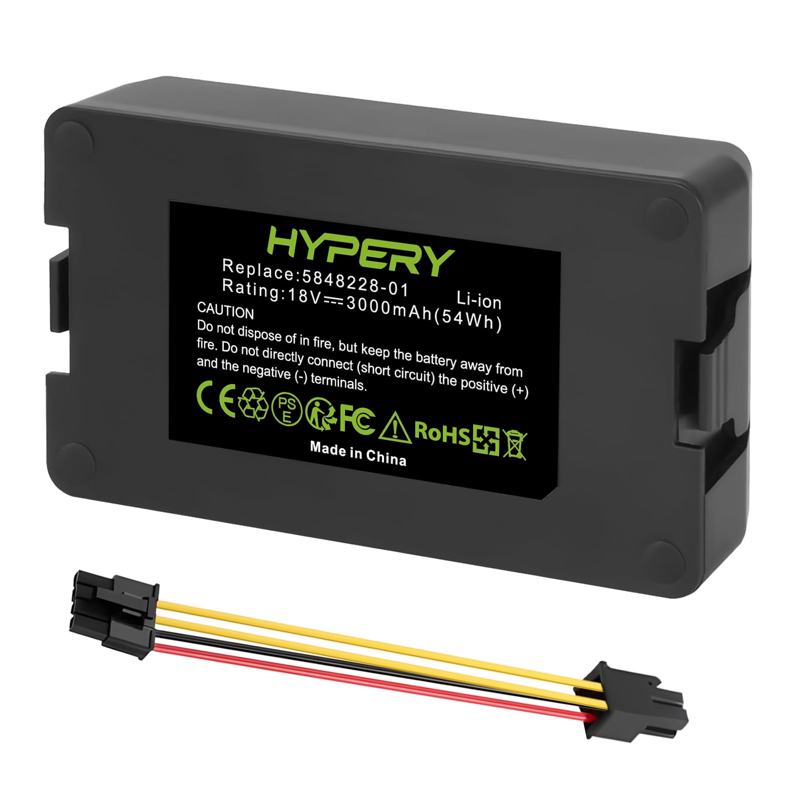 Batterie Li-ION de Rechange 18V 3000mAh pour Husqvarna Automower 115H/305/310/315/520, Limited 2020, Sileno City 2018/250/400/500, Sileno Life 1000/1250/2019/750/850, Sileno+ R100Li/+ R130Li/R160Li