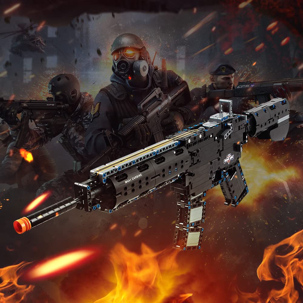 Amazon | CaDA ブロックキット 輪ゴム遊び 銃のおもちゃ M4A1 カービン