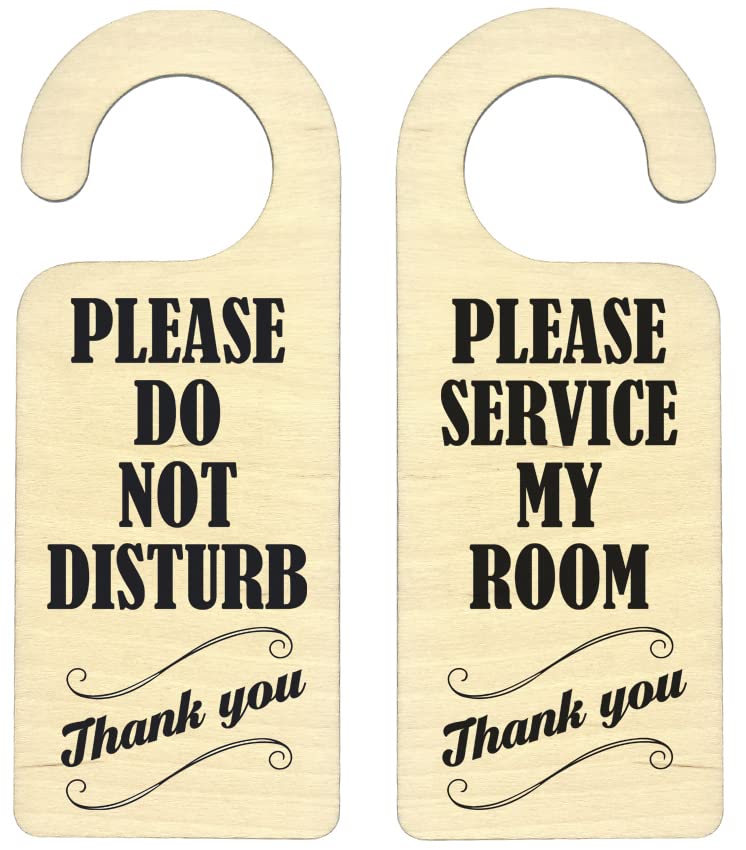 Close to the Bone Do Not Disturb/Service my room Door Sign Hotel Guest House Housekeeping Various Quantities #1159 (Qty-2)