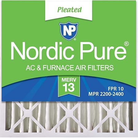 Nordic Pure 20X20X1 ERV 14 Pleated Plus Carbon AC Furnace Air Filters6