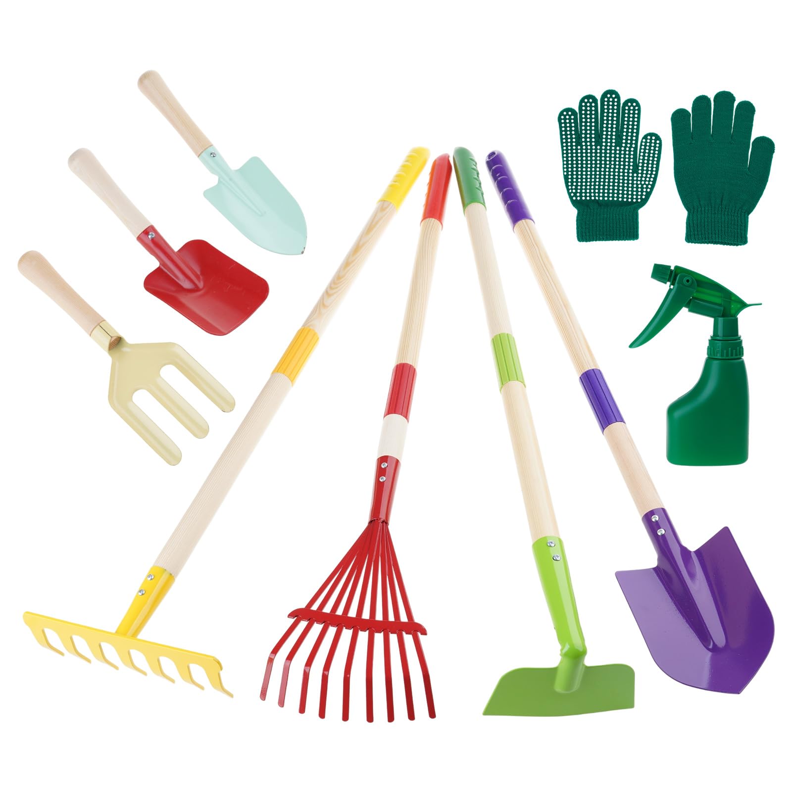 Attrezzi da Giardinaggio per Bambini da 4 con Manici ergonomici per l ' esplorazione della Strumenti con Impugnatura ergonomica