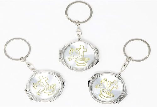 Miniatura 4 de Bautizo - Mini espejo compacto para niños y niñas, diseño de ángeles y bebés, diseño de Bautizo Recuerdos, maquillaje compacto/primera comunión