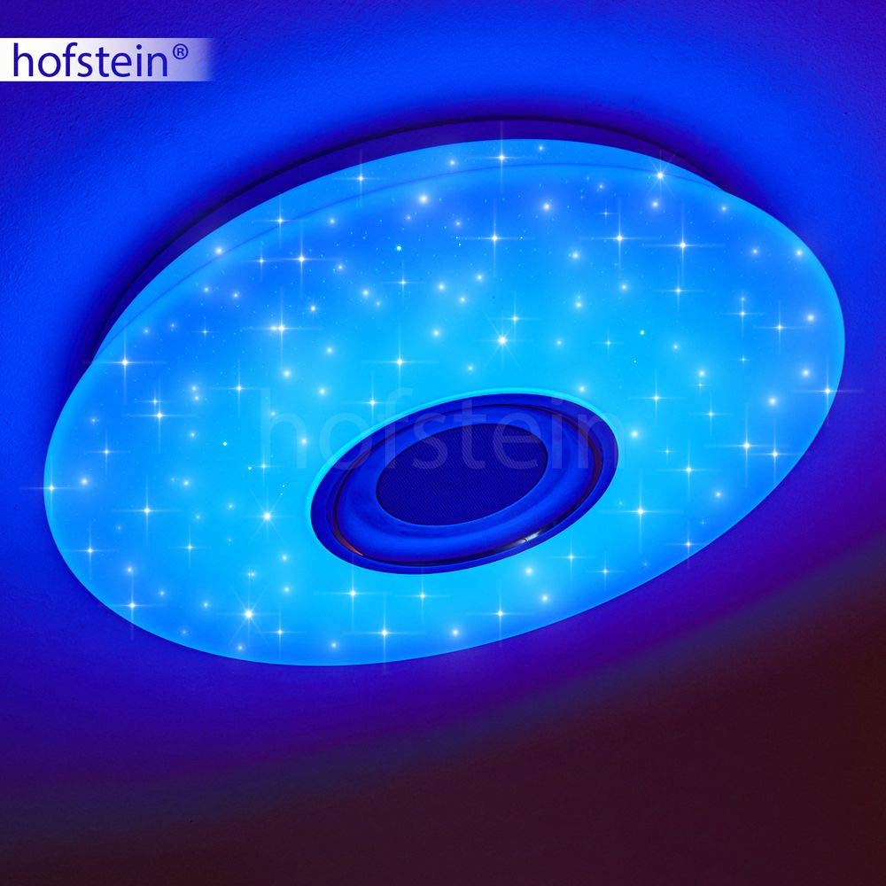 Plafoniera a LED Hemlo con cambia colori RGB e altoparlante Bluetooth