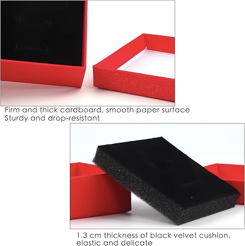 Miniatura 3 de Caja de regalo, caja de regalo, caja de regalo, 12 cajas de regalo cuadradas de cartón para joyas, caja de regalo de papel de cartón relleno de