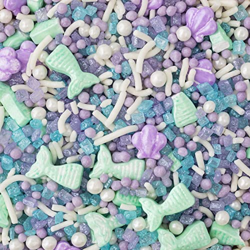 Sweetshop, Sprinkle mix - 10 ounce, Mermaid Tails, Edible Sprinkles, fancy sprinkles for Baking and Decorating, use on Cupcakes, Cakes, Cookies, Breakfast Foods and More