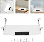Desk Keyboard Tray and Space-Saving Design White with Easy Installation for Home Office