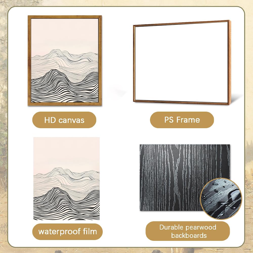 陶板 抽象ART vintage item Amazon.com: ARTZIO Framed Canvas Wall Art–Minimalist