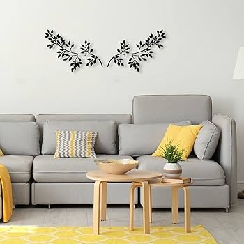 アイアン ウォールデコレーション リーフ柄　ブラック　インテリア　撮影 アイアン ウォールデコレーション リーフ柄 ブラック インテリア