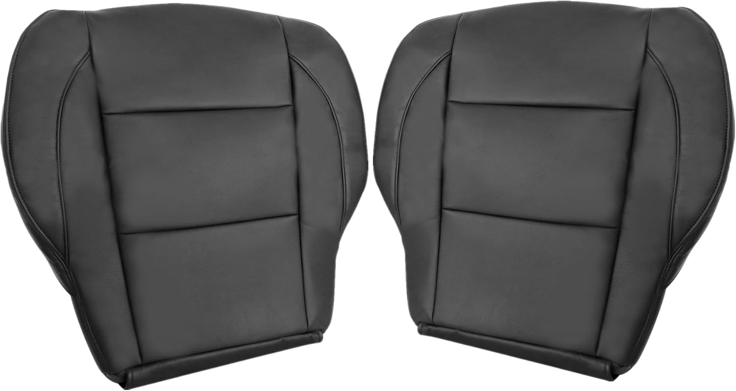 Driver and Passenger Side Bottom Leather Seat Covers Black Fit for Nissan Titan LE XE Black 2005 2006 2007 2008 2009 2010 2011 2012 2013 2014 2015