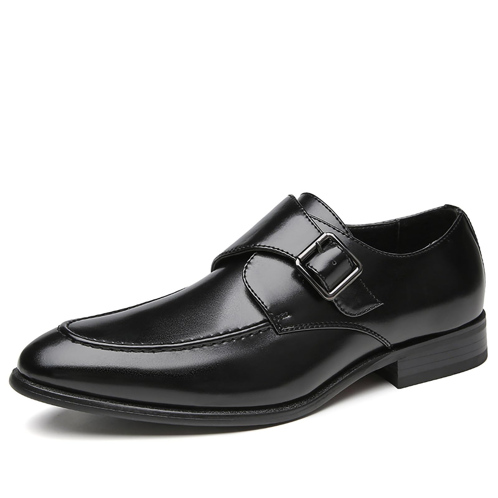 Mens Monk Strap Slip On Mocassini Casual Scarpe da Sera Elegante e Comfort Scarpe Wrok in Pelle PU Scarpe Tacco Basso Scarpe Formali per Gli Uomini