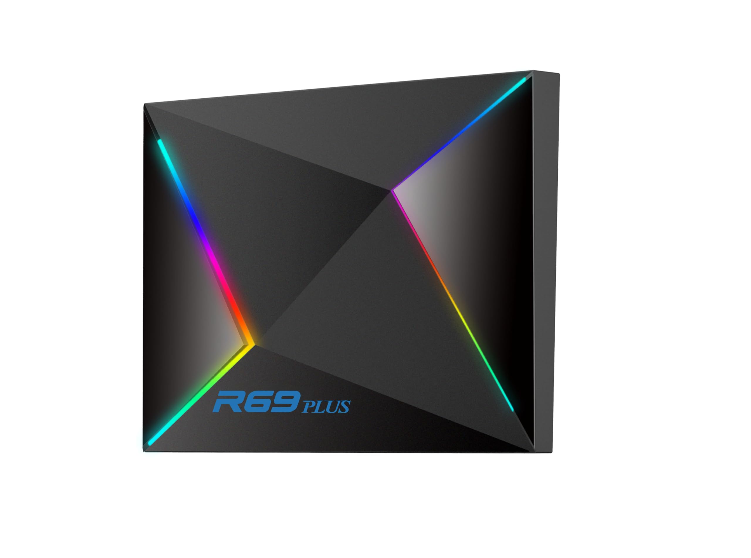 R69 Plus Android Box 14.0 TV Box con 4GB RAM 64GB ROM Box Quad-core 64-bit ARM Cortex-A53 Supporto 6K Dual Wi-Fi 2.4G/5.8G, BT 5.0 LAN 1000M
