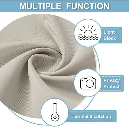 Miniatura 5 de RYB HOME Cortina opaca para ventana, persianas autoadhesivas para ventana, privacidad para oscurecer la habitación, cortinas de puerta delantera