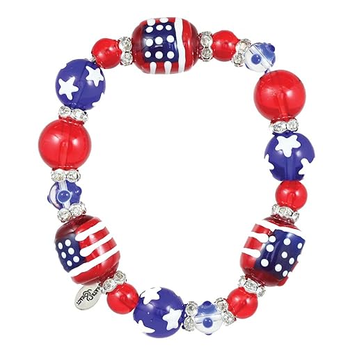 All for America USA Patriotic women's painted glass & acrylic