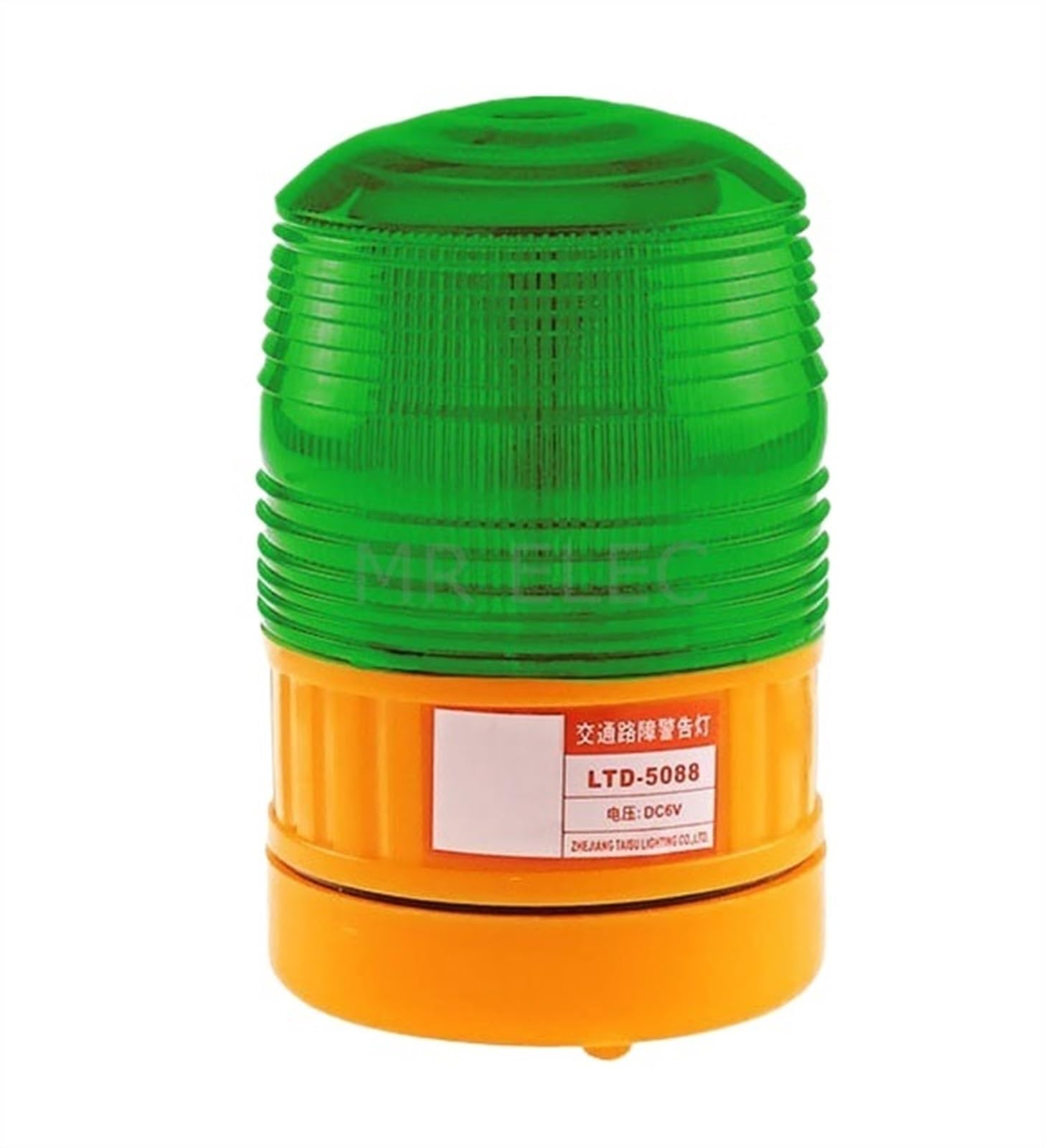 1 szt. LTE-5088 zasilany baterią DC 6 V ekran LED lampa błyskowa LED alarm stroboskopowy czerwone żółte światło ostrzegawcze bez dźwięku (zielone)