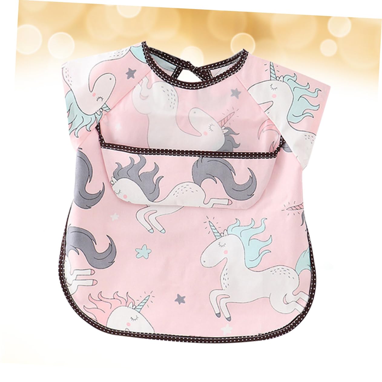 3piezas Babero Para Bebés De Años Diseño Divertido y Práctico Protección Efectiva Contra Derrames Comidas Rosa