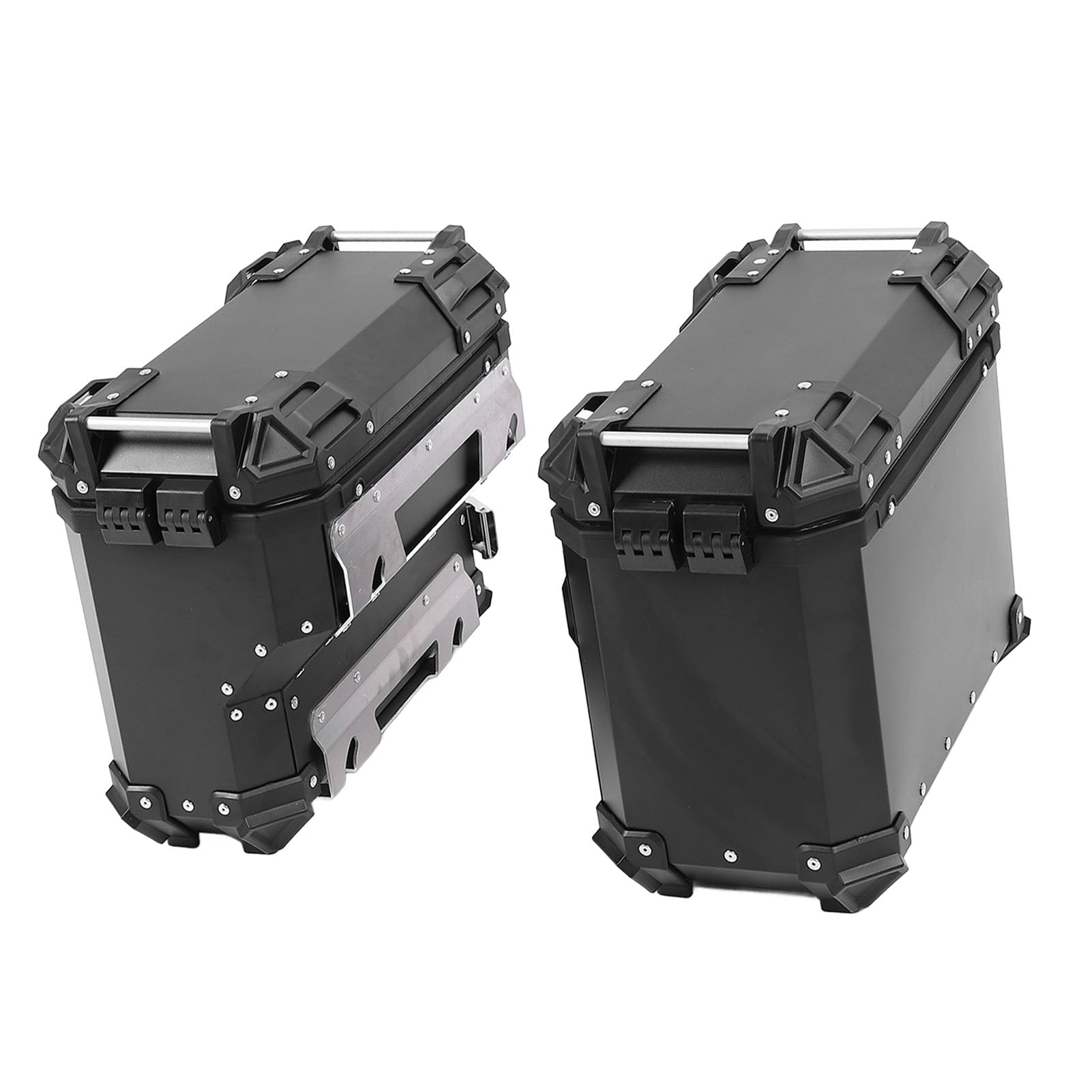 Akozon Akozon 38L Wodoodporne Aluminiowe Motocyklowe obudowę z blokadą i Szybkim Zwolnieniem - Universal Left Pight Torage dla Kasku i Bagażu (BLACK)