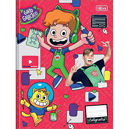 Caderno Brochura Caligrafia 40 Fls. C.D Gato Galáctico Tilibra - Sortido