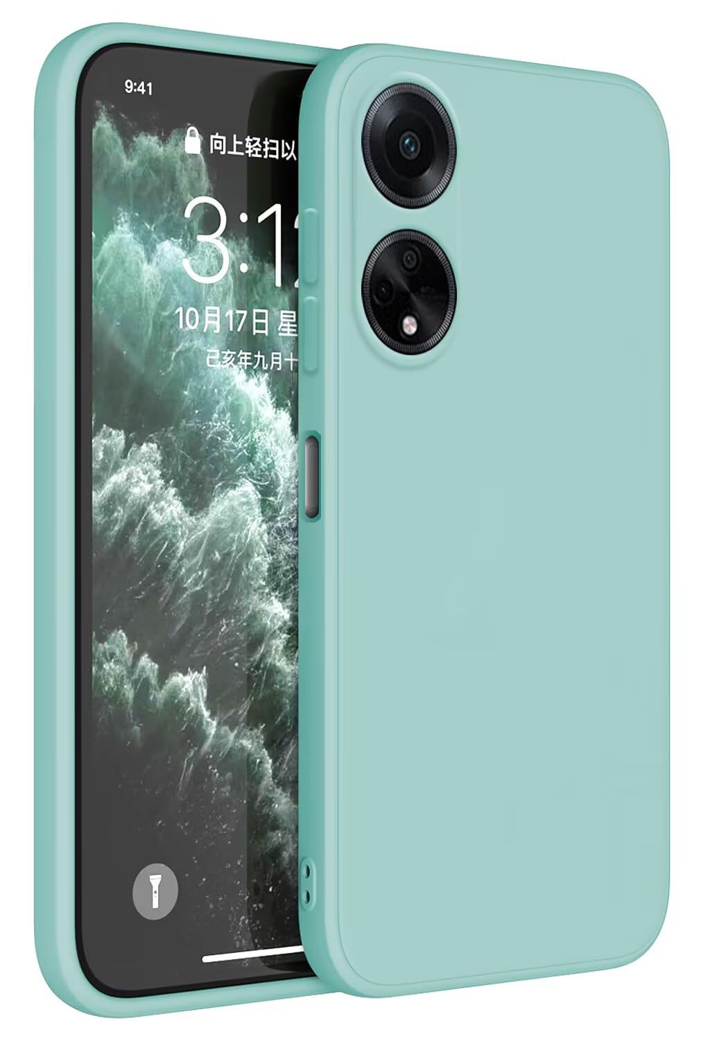 Topme Cover per OPPO A98 5G (6.7 Inches) Custodia Case, Custodia per Telefono in Pelle Elegante Slot per Schede Testurizzato.Blu