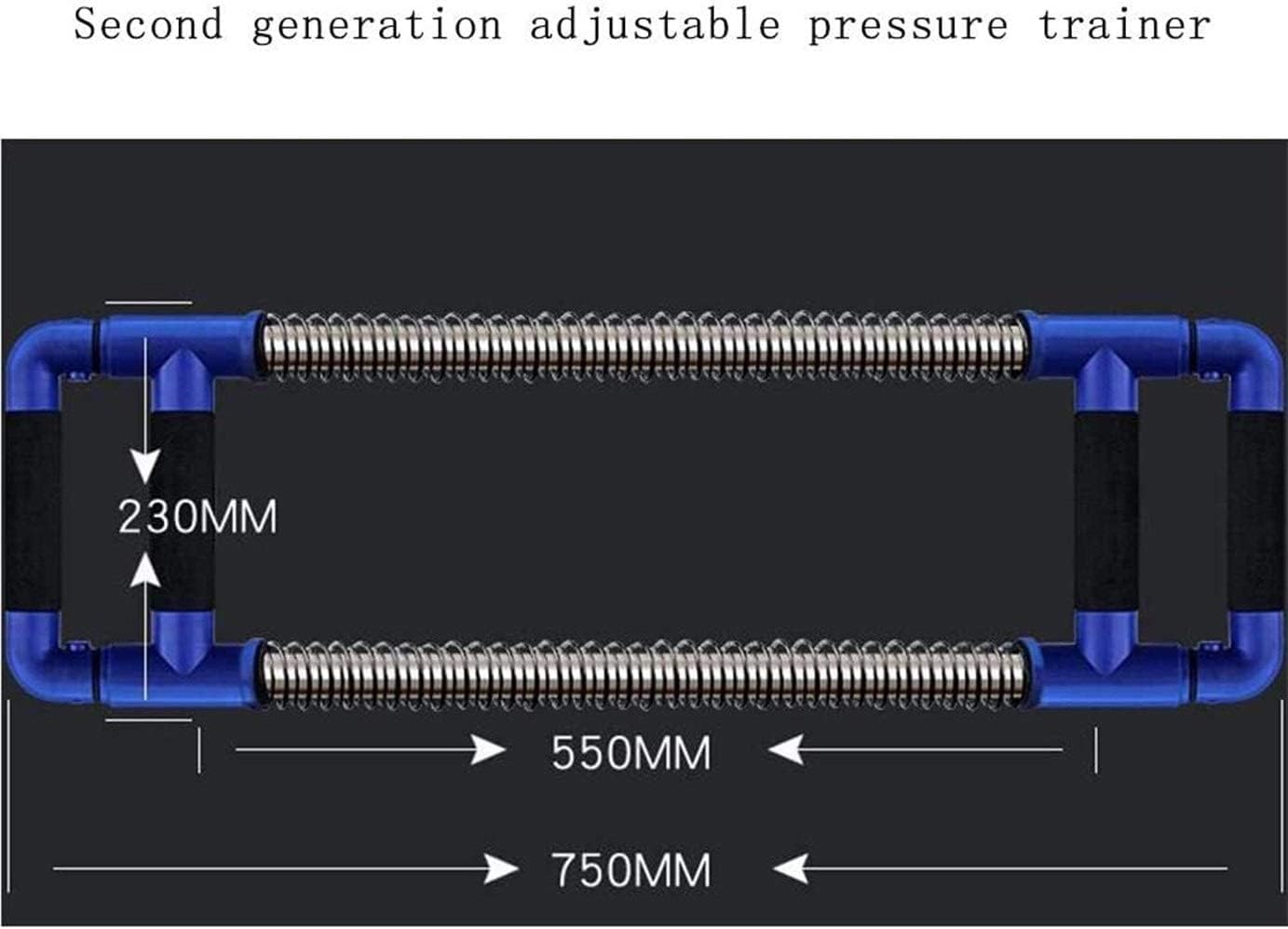 Arm Exerciser, Chest Expander Springs Men Power Twister Arm Bar Shoulder Heavy Duty Arms Exercises Upper Training Chest Muscle Forearm Steel Arm Adjustable Pull Strength (Blue )