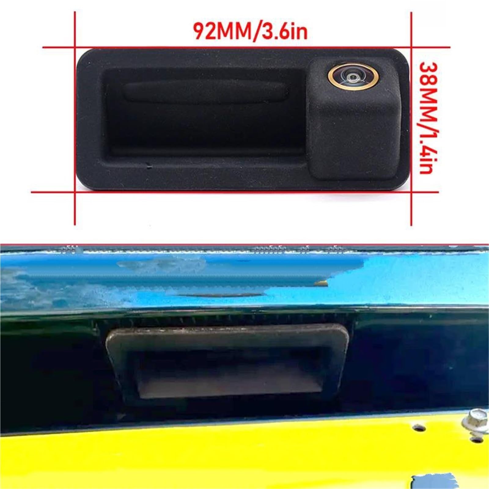 Zamiennik dla Ford For Fiesta For Hatch MK6 MK7 .5 2008~2019 do ST 2013 ~ 2017 CCD Samochodowa kamera cofania uchwyt samochodowy Dashcam Reverse (Golden CAM WIFI) (złoty przekaźnik CAM)