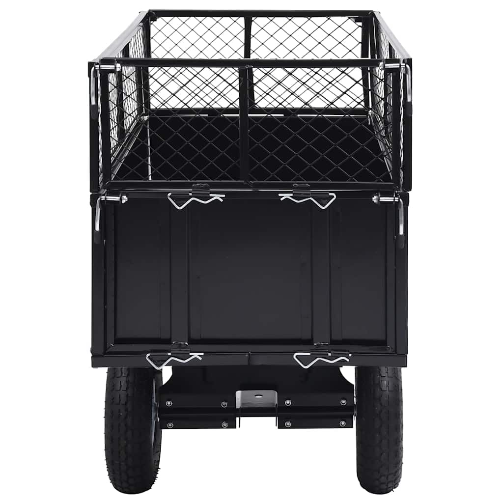 vidaXL Rimorchio Ribaltabile per Tosaerba da Giardino Carico 150kg Carretto Traino Pedana Attrezzature Trasporto Cargo Carrello Giardinaggio