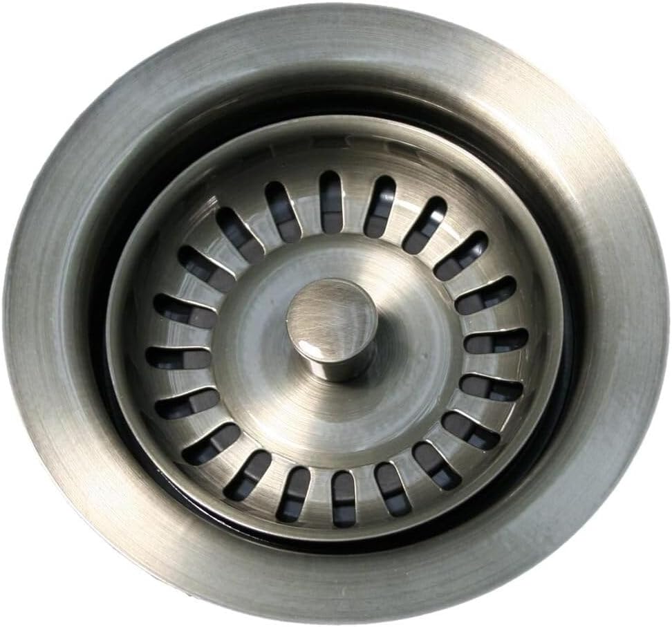 HomeStock Kitchen Sink Waste Disposer Trim with Strainer - 3 1/2 Inch Pewter