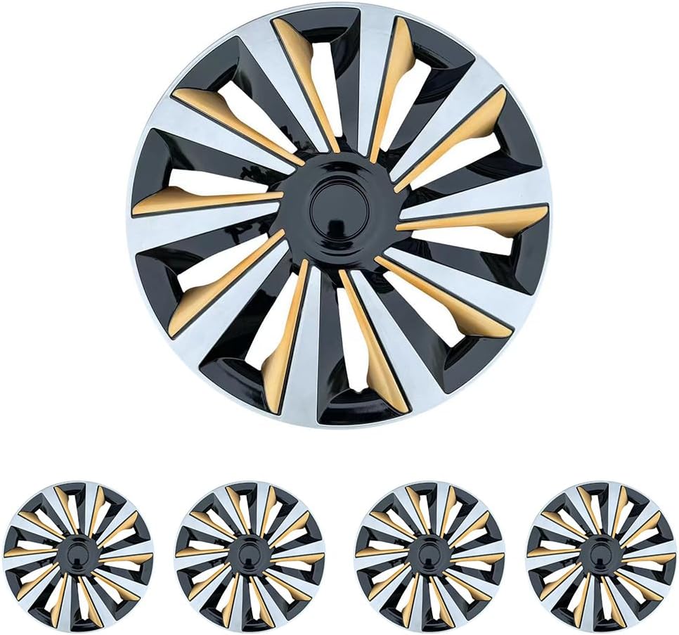 JDFOGO ホイールカバー ホイールキャップ 16インチ 15インチ 14インチ 13インチ用 4枚セット 取り付け簡単 汎用品