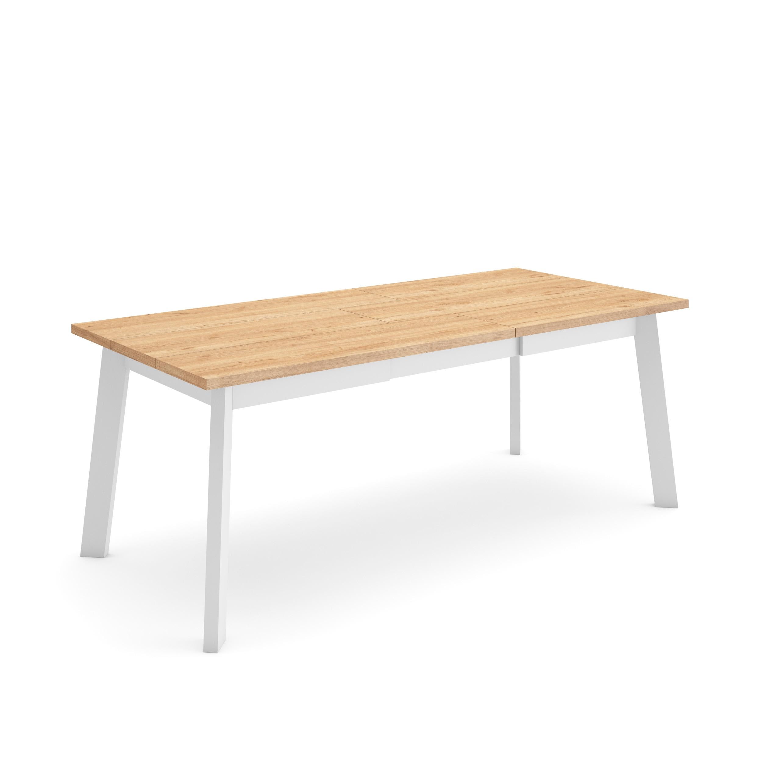 Meuble salle à manger Skraut Home : table en chêne moderne aux pieds en bois massifs
