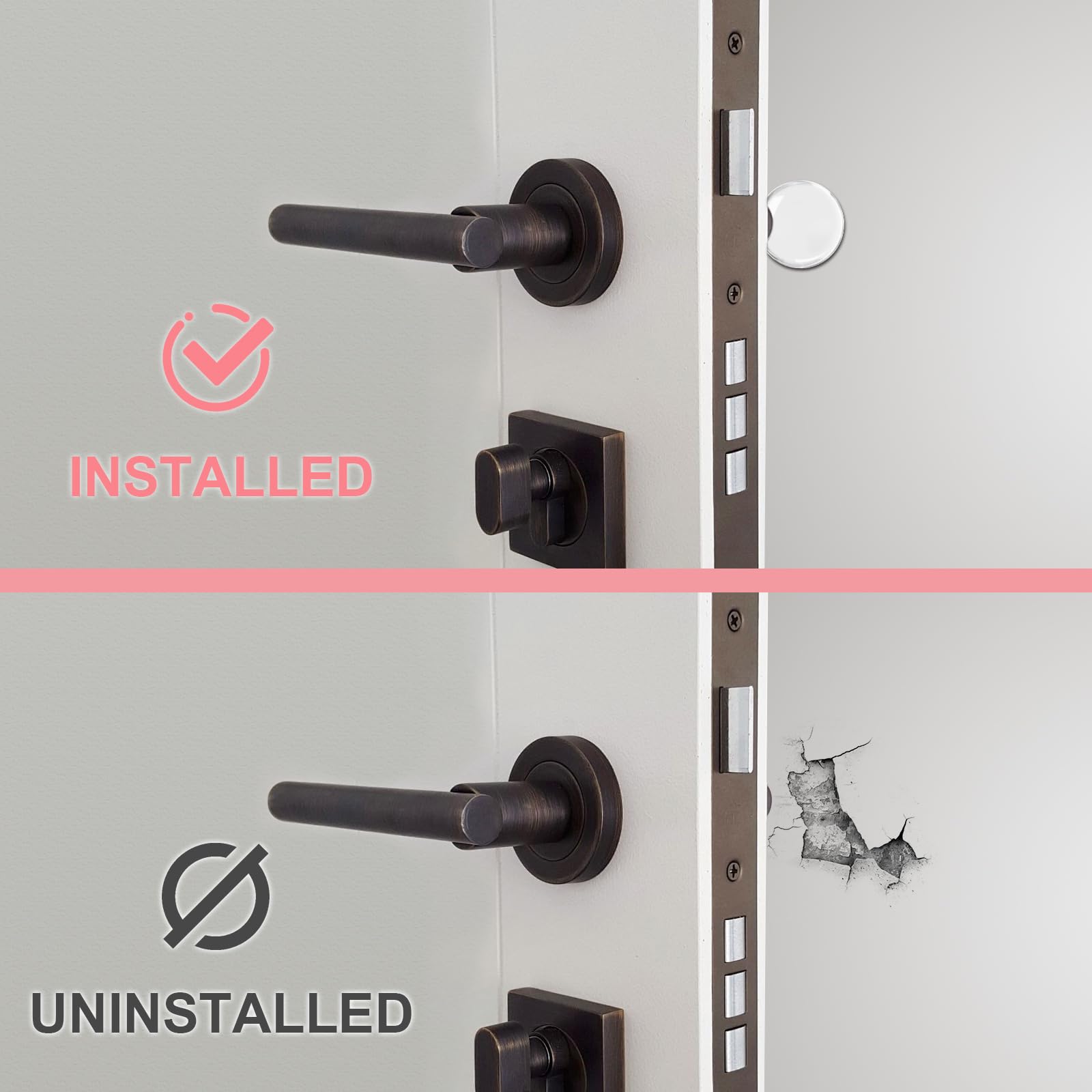 6 Paracolpi Autoadesivi Per Porte - Gomma Trasparente, 4cm Diametro, Antiumto - Foto 9