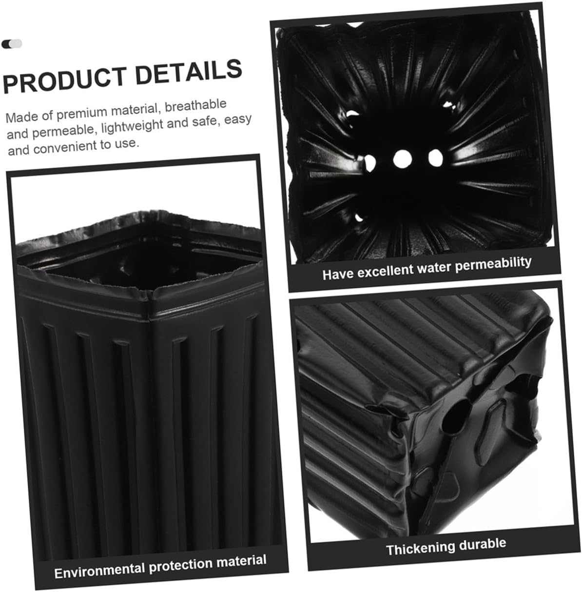 50pcs Black Thickened Nursery Plant Grow Bags 9x29cm Long Seedling Pots for Orange Citrus Gardening Supplies and Plant Nursery