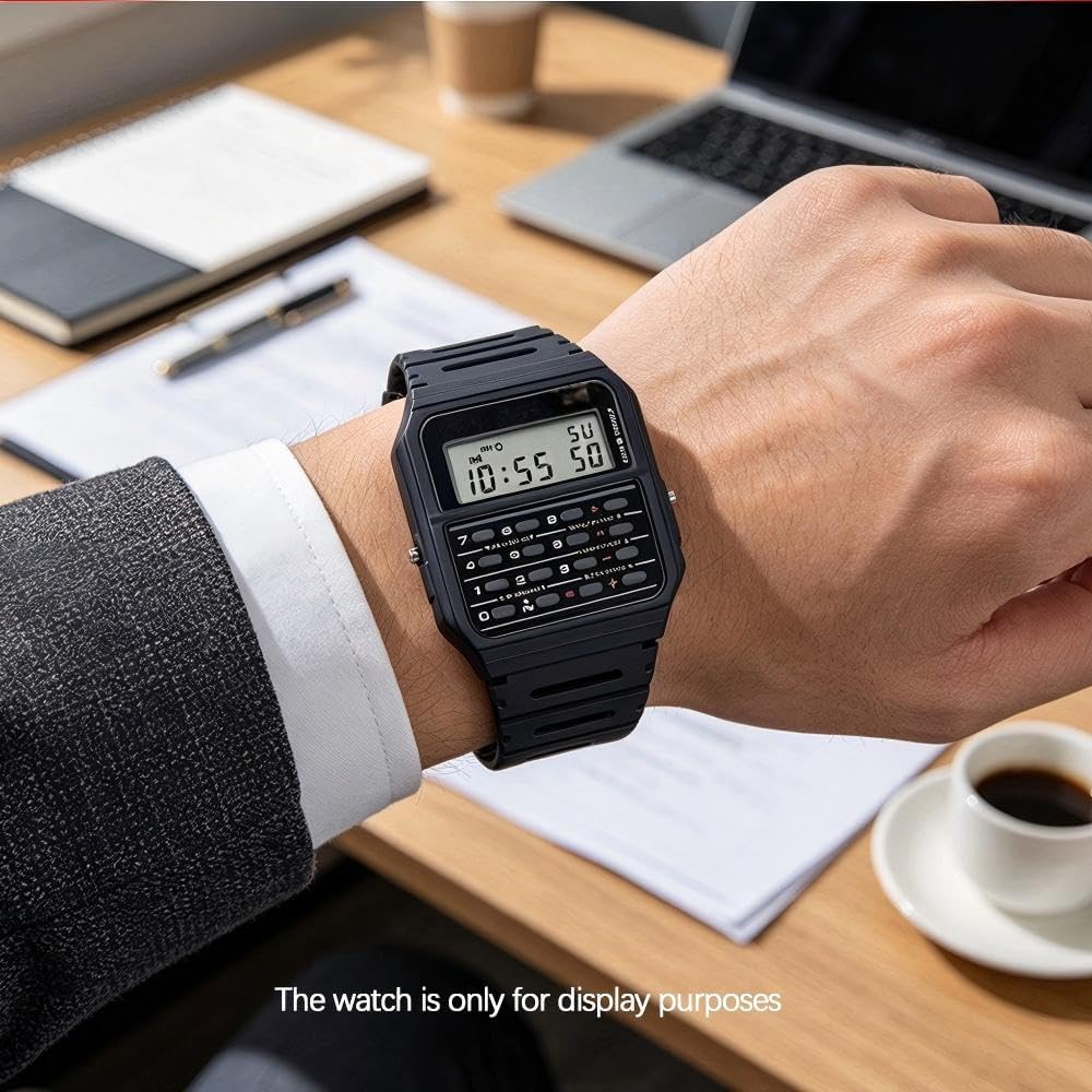 CA53W Replacement Watch Band Compatible with Casio 71604130 CA-53W CA-61W FT-100W W-520U W-720 W-720G Resin Strap Men's Waterproof Sport Watch Accessories