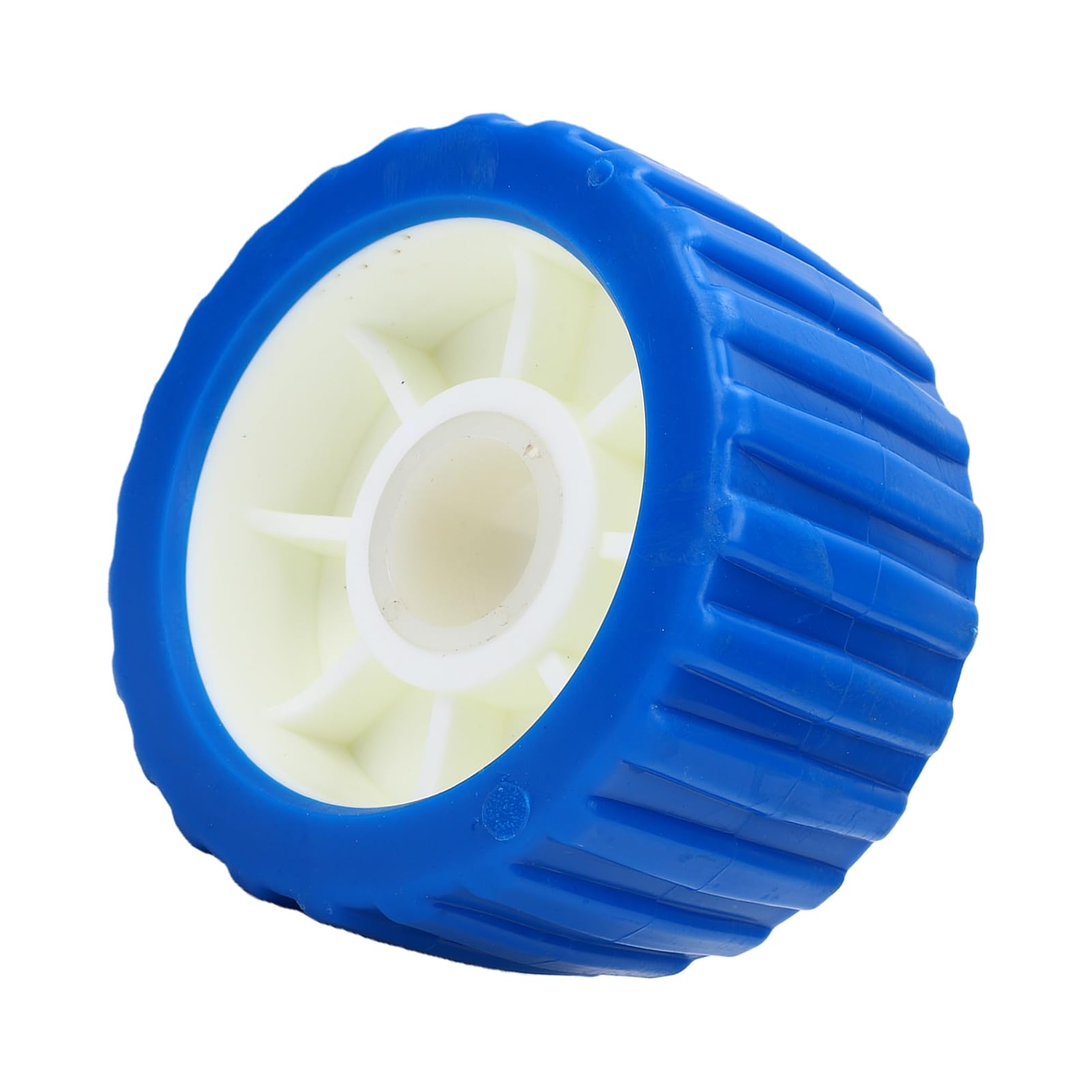 Rulli per Rimorchio Barca, Rulli con Design Scanalato, 5x3 | PP&EVA Resistente per Rulli Carrello Barca, Foro 1,1", Scorrevole, Antiusura