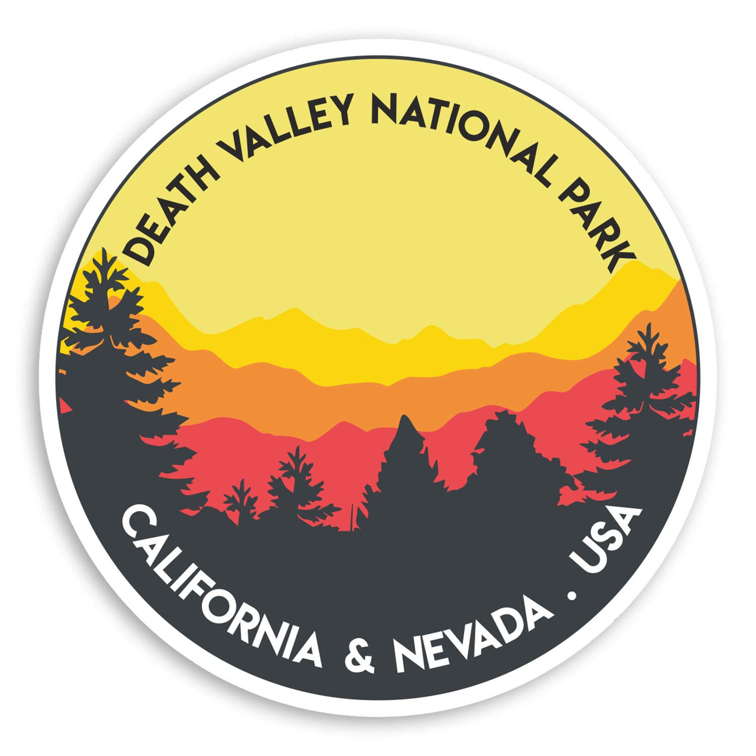 Destination Vinyl Ltd Multi 2 X 10Cm Death Valley National Park Vinyl Stickers - Usa Sticker Luggage #20198 (10Cm Wide)