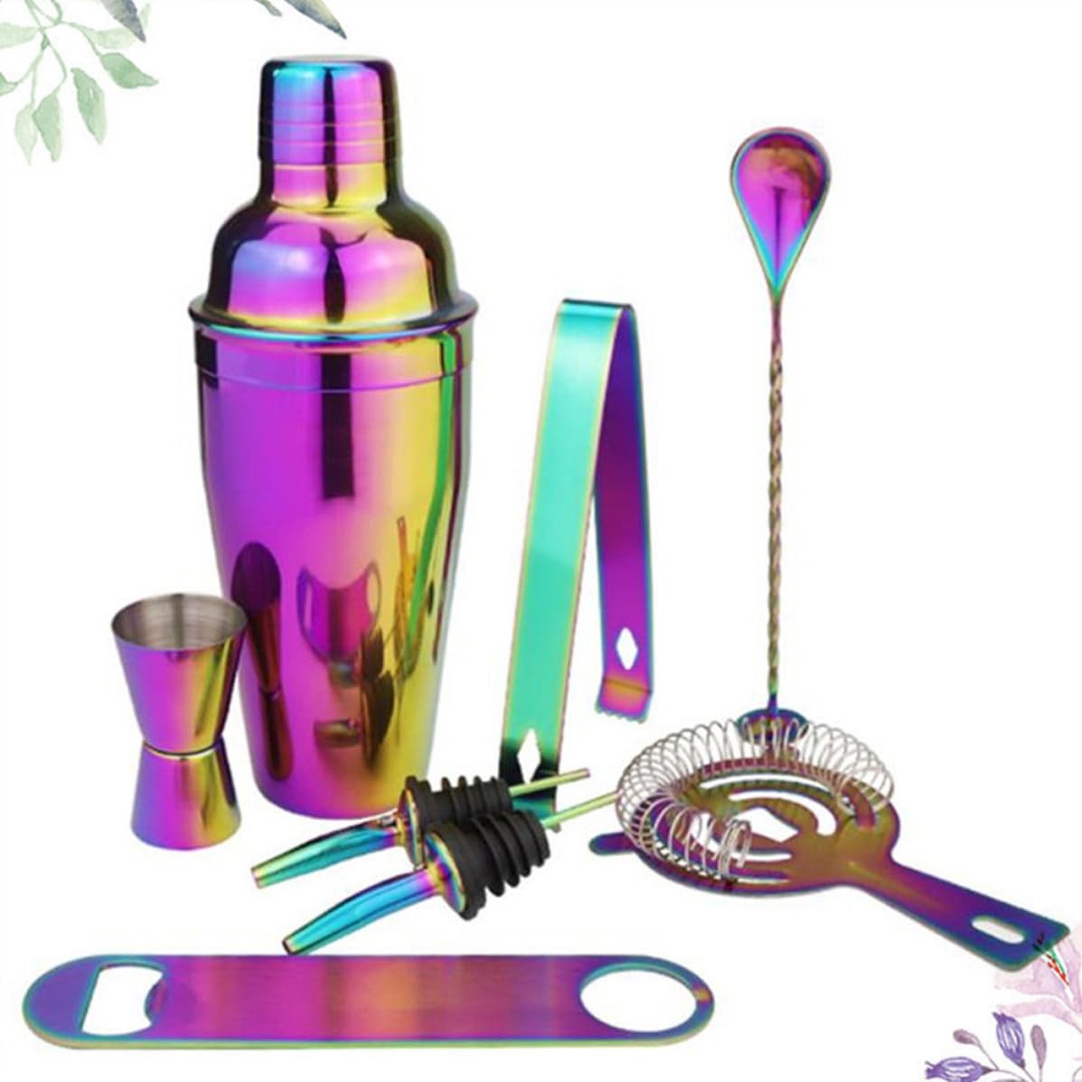 Artibetter de Coctelera Profesional de Acero Inoxidable Juego de 8 Piezas 750ml Sello y Accesorios para Bar y Fiesta