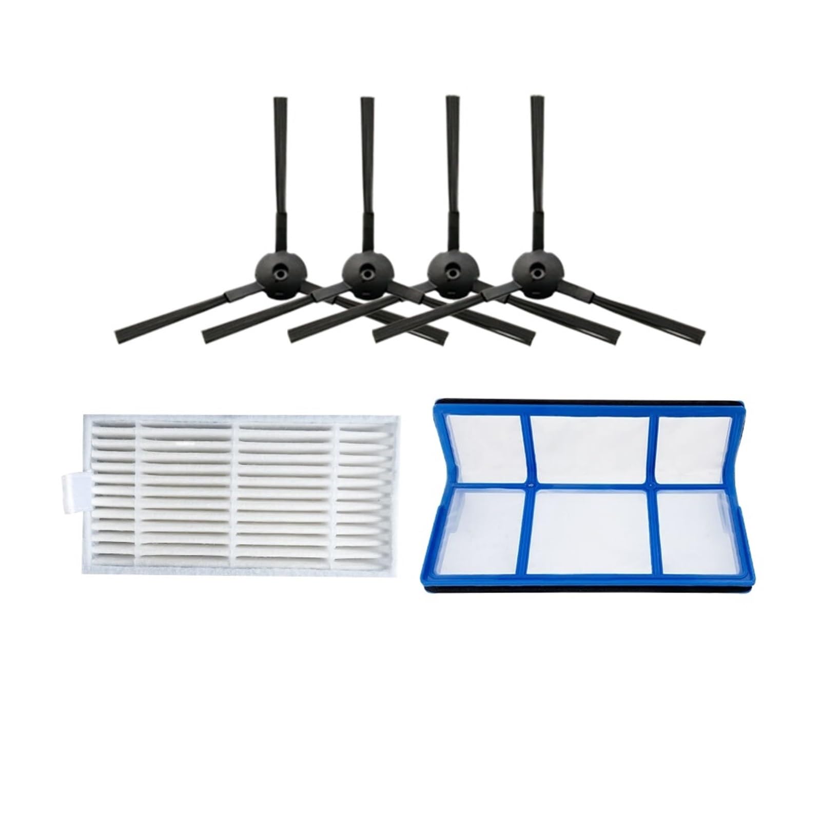 Compatible for Medion 18500/18600 /18501 Robot Vacuum Cleaner Hepa Filter Primary Filter Spin Edge Side Brush Spare Part Accessory Kit(Set A)