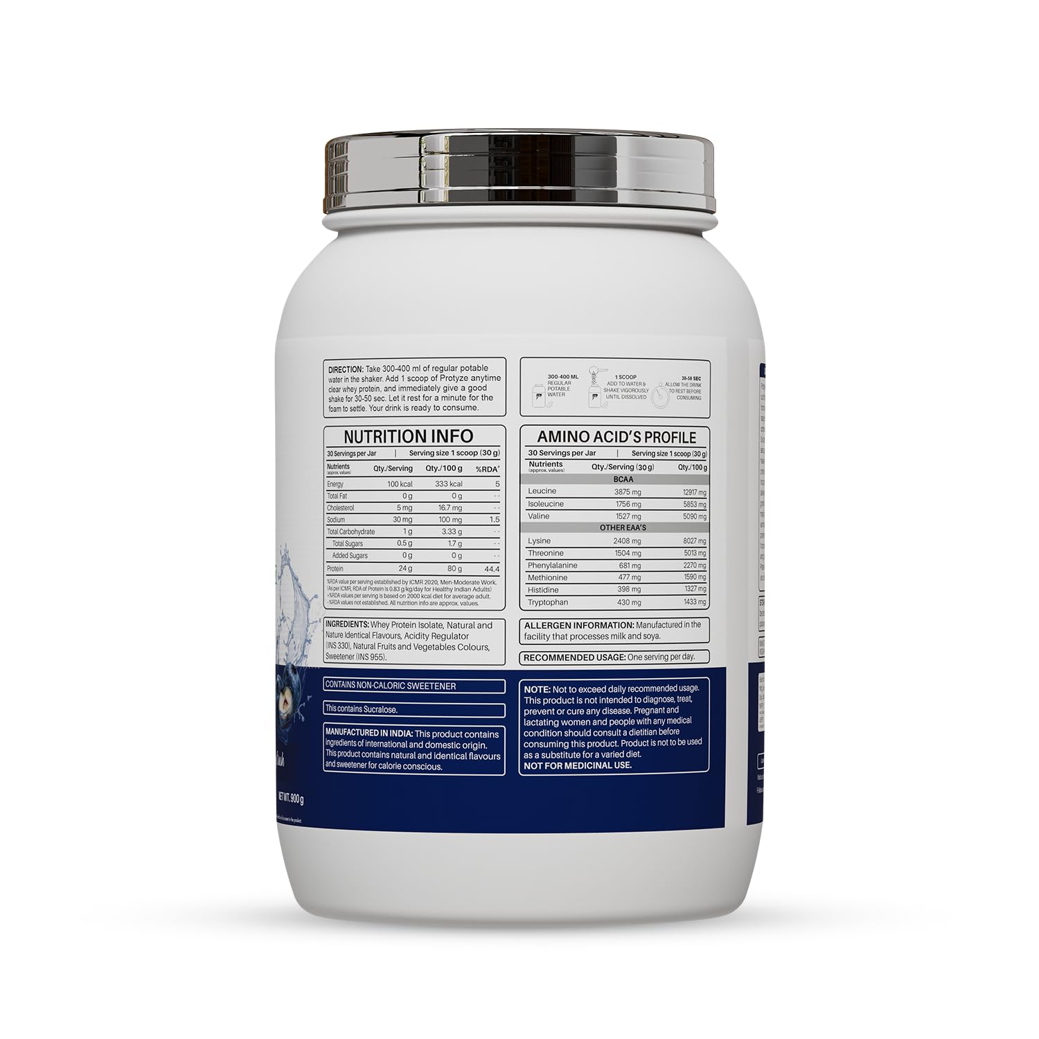 Protyze Anytime Clear Whey Protein Isolate | 24g Protein Per Scoop | Blueberry Crush, 30 Servings | ISO & HACCP Certified | Lean Muscle Growth, Easy Digestion & Refreshing — Amazon image 9