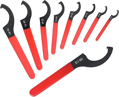 Poweka Juego de 9 llaves de coilover ajustables para llaves universales para ajustes de bobina, sistema de suspensión y equilibrio de peso, llaves