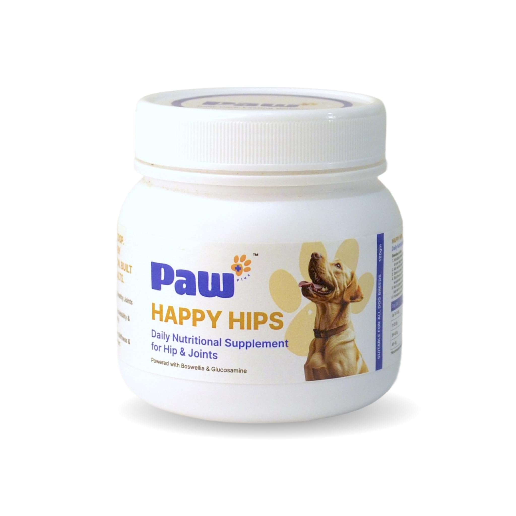 Happy Hips – Joint & Hip Support Powder for Dogs | Mobility & Flexibility Booster with Glucosamine, Chondroitin, Boswellia & Hadjod | Vet-Approved Daily Joint Care | Chicken Flavour Supplement