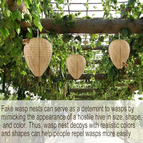6 Stück Wespennest Attrappe Erfahrungen, Fake Wespennest, Künstliches Wespennest, Hängendes Gefälschtes Wespennest, Wasp Nest Dummy Weatherproof, Wespennest Attrappe Wetterfest Für Haus Und Garten